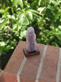 Amethyst Geodes on Wooden Stand