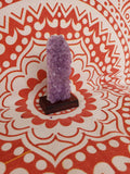 Amethyst Geodes on Wooden Stand