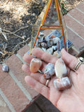 Small 1-2 inch wide Polished Grade AA Pink Lace Agates from Botswana.