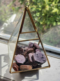 Rough Ruby Hexagon Stone from India. 1-2 inches wide 