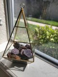 Rough Ruby Hexagon Stone from India. 1-2 inches wide 