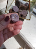 Rough Ruby Hexagon Stone from India. 1-2 inches wide 