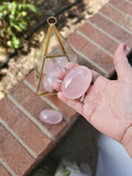 amazingly clear jelly rose quatz spheres from Madagascar
