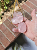 amazingly clear jelly rose quatz spheres from Madagascar