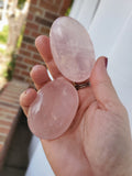 amazingly clear jelly rose quatz spheres from Madagascar