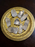 1 3-4 inch Clear Quartz or Amethyst Cluster mounted on magnet.