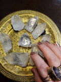 1 3-4 inch Clear Quartz or Amethyst Cluster mounted on magnet.