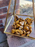 Small Grade A polished Yellow Jasper stones from Madagascar 