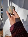 60 mm Grade AA polished banded chalcedony Quartz Agate Sphere from Madagascar 