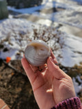 60 mm Grade AA polished banded chalcedony Quartz Agate Sphere from Madagascar 