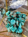 small, polished Grade AAA polished amazonite from Madagascar