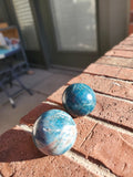 Blue Apatite Spheres