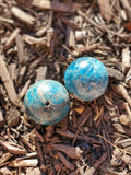 Blue Apatite Spheres
