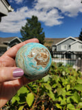Caribbean Blue Calcite Sphere
