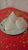 2-3 inch rose quartz pyramids from Brazil.