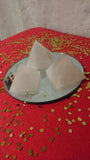 2-3 inch rose quartz pyramids from Brazil.