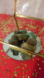 Hand-polished Ruby on Fuchsite stones from India. 1-2 inch wide each.