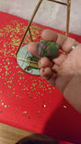 Hand-polished Ruby on Fuchsite stones from India. 1-2 inch wide each.