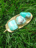 Small polished Grade AAA Amazonite from Madagascar. 