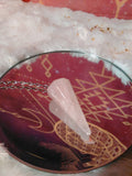  Grade A polished cut rose quartz pendulum