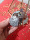 Rough Ruby Hexagon Stone from India. 1-2 inches wide 