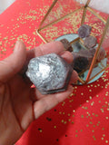 Rough Ruby Hexagon Stone from India. 1-2 inches wide 